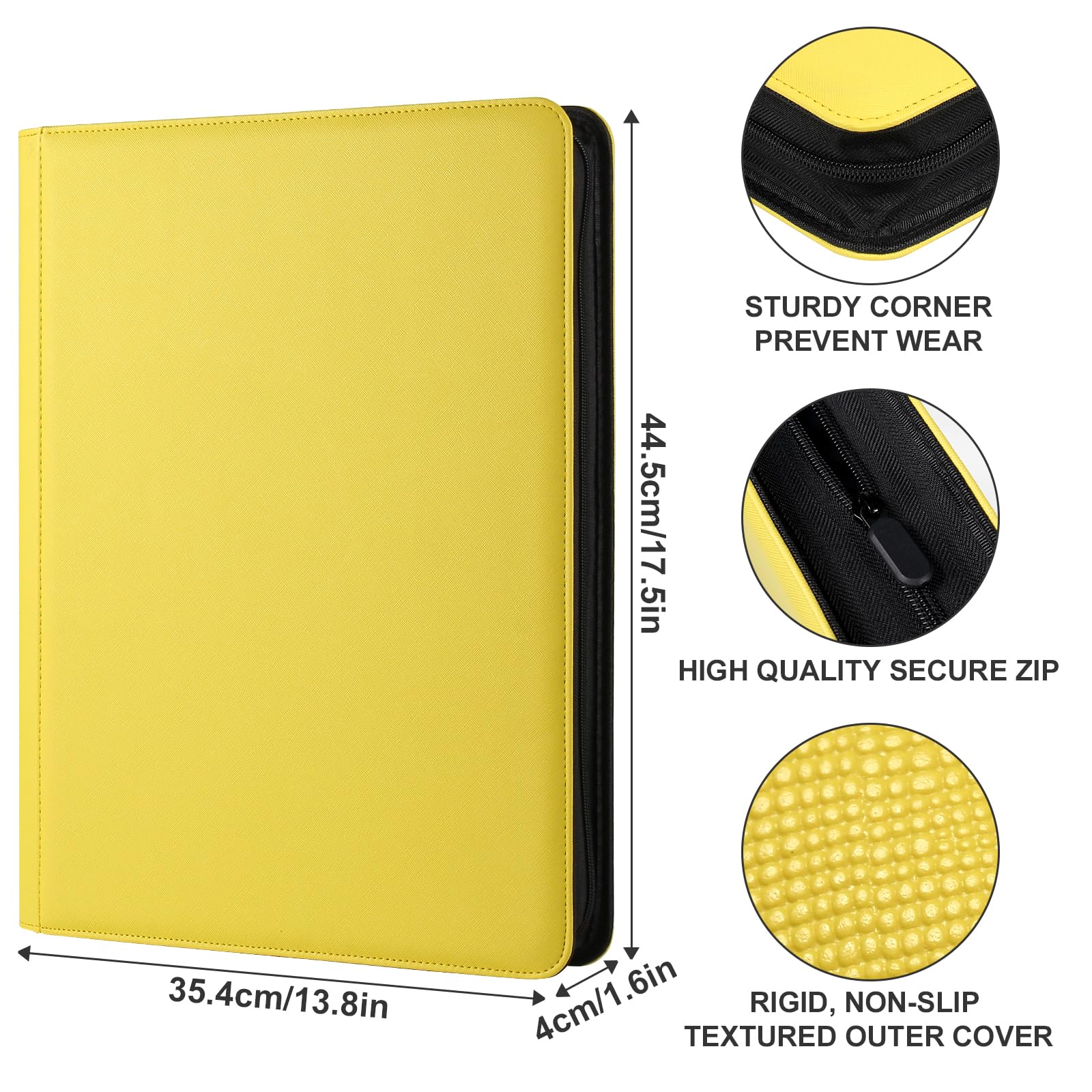 GEAoffice water-resistant zipper closure keeps cards secure during transport