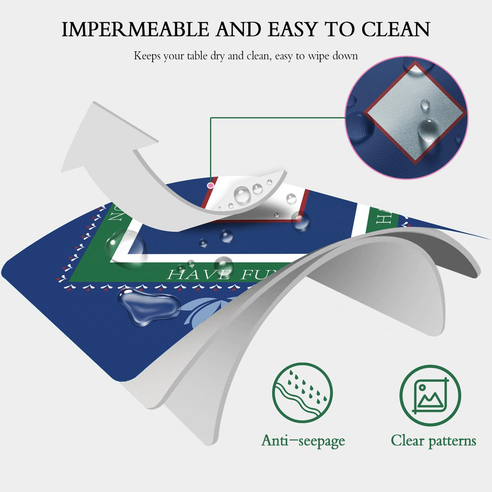 Gedgan dark blue mat folds easily for compact storage after games