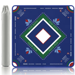 Gedgan Mahjong Mat with lotus and butterfly artwork enhances table aesthetics for game night