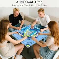 Gedgan Ocean Blue Mahjong Mat is easy to clean and folds for storage