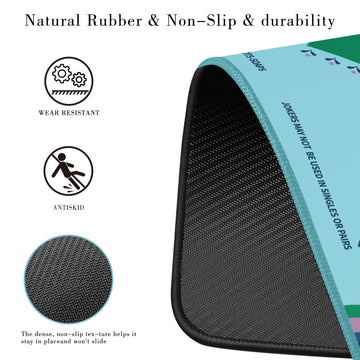 Gedgan natural rubber surface protects table and offers comfortable play feel.