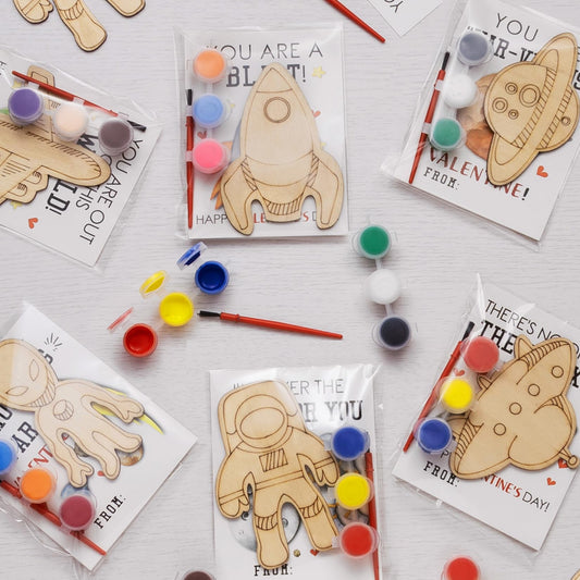 GEECOZYLIFE space astronaut paint kit for classroom art fun.