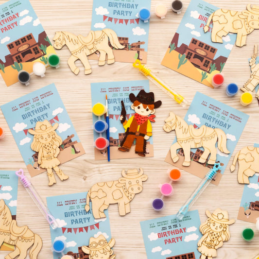 GEECOZYLIFE western theme cards for color learning and storytelling activities.