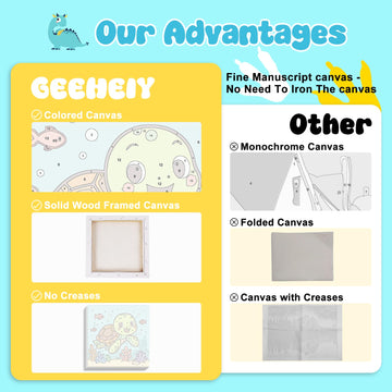GEEHEIY acrylic paints set included with bright, lasting colors