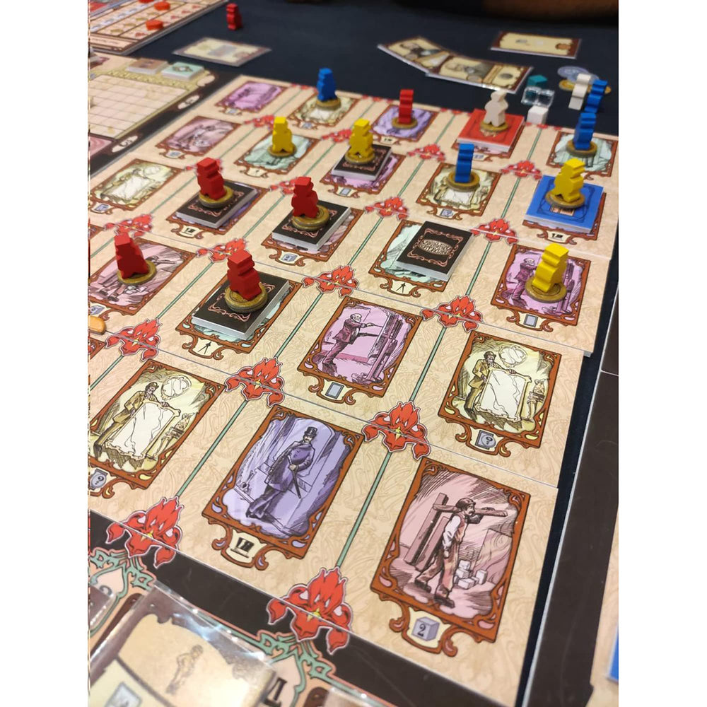 Geek Attitude Games Bruxelles 1893 art show cards ready for scoring opportunities