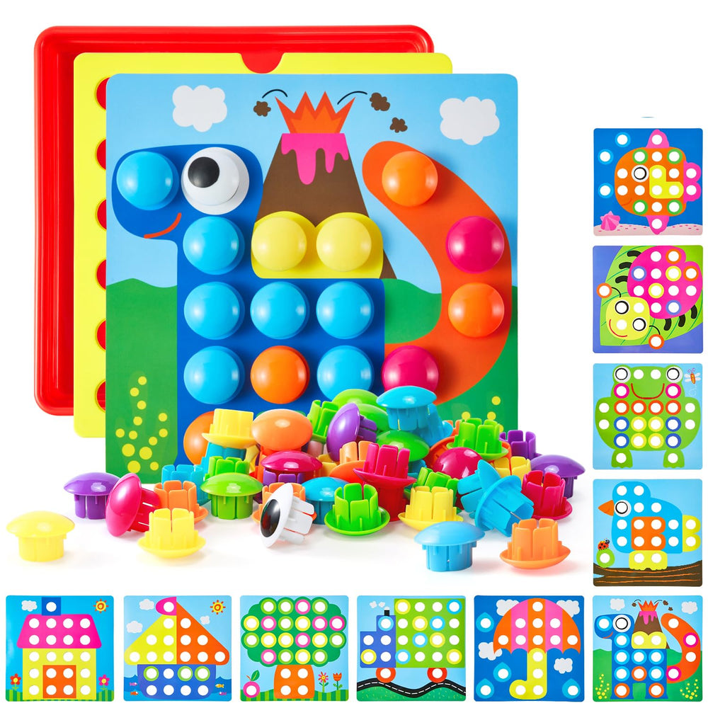 Geekper button art toys mushroom-pattern cards for pattern matching