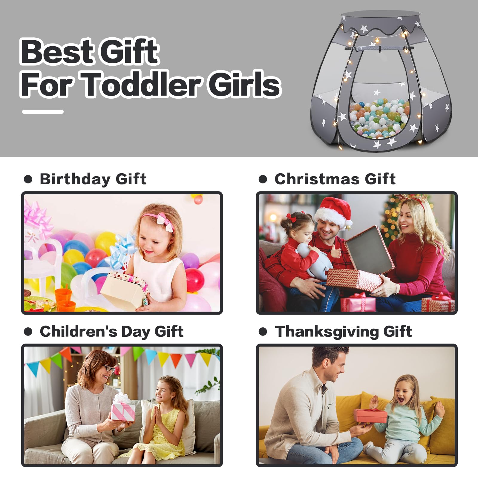 GeerWest lightweight portable toy tent ideal for travel, parties, and picnics.