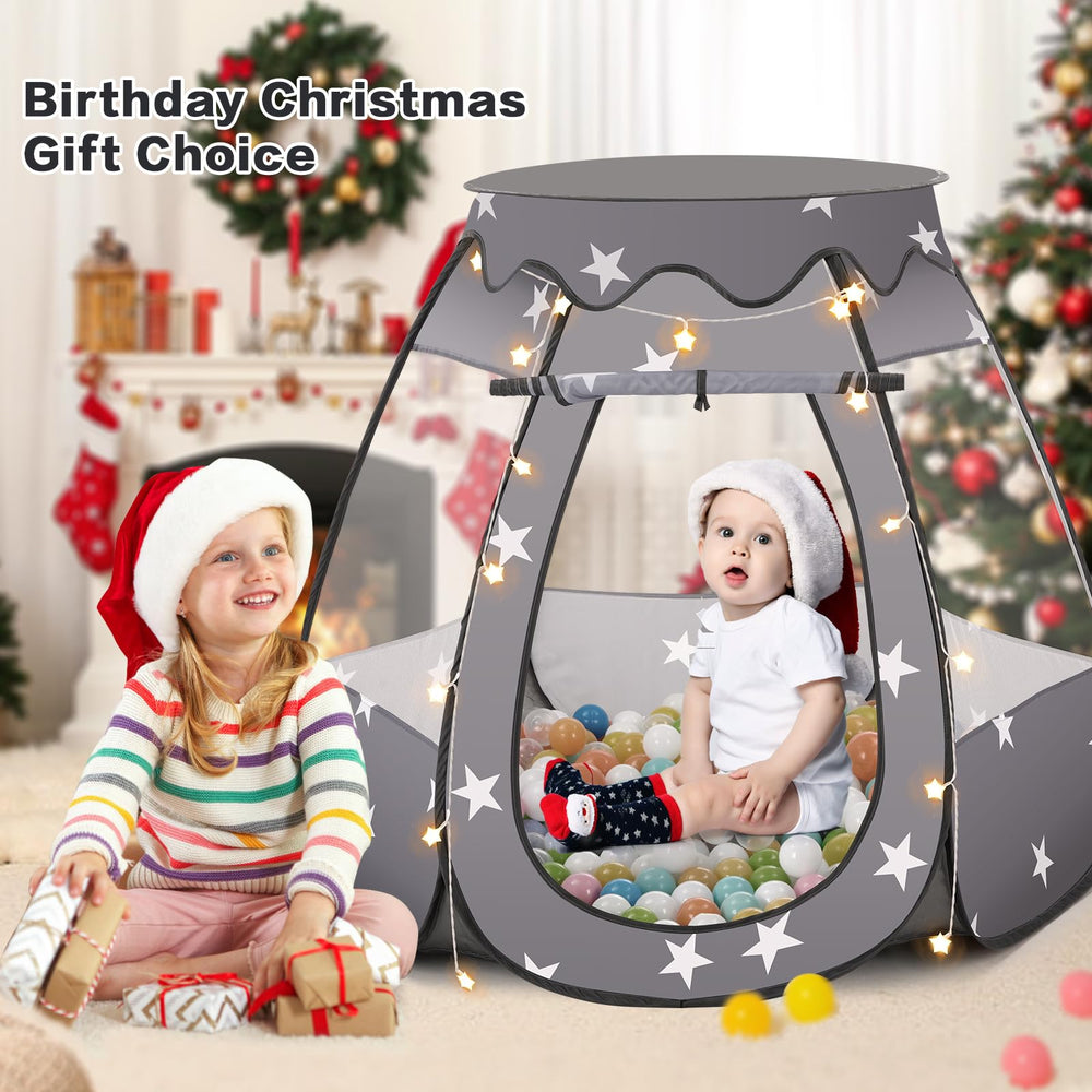 GeerWest princess tent hexagonal design supports early shape recognition during play.