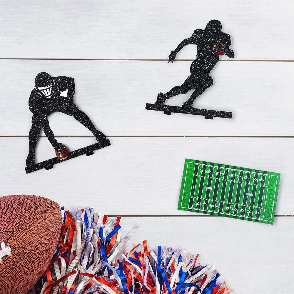 Geetery football party decor silhouette reusable centerpiece for events.