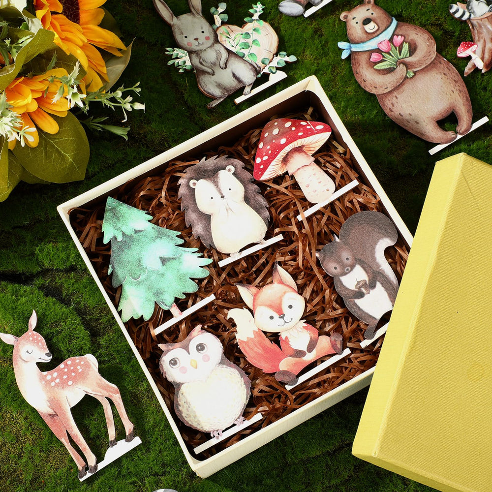 Geetery woodland owl cutout creates whimsical centerpieces