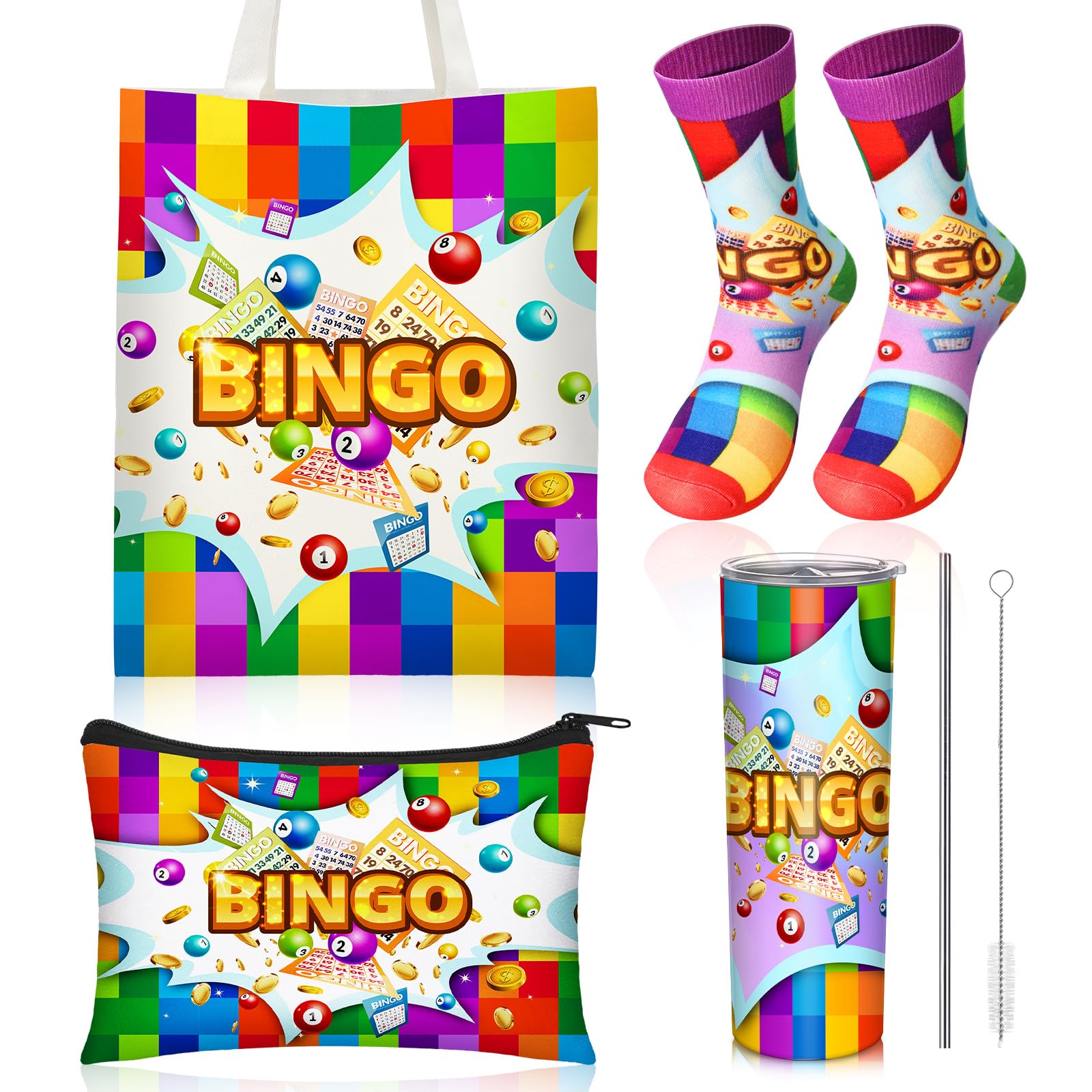 Geiserailie bingo tumbler 20oz keeps drinks hot or cold during game nights.