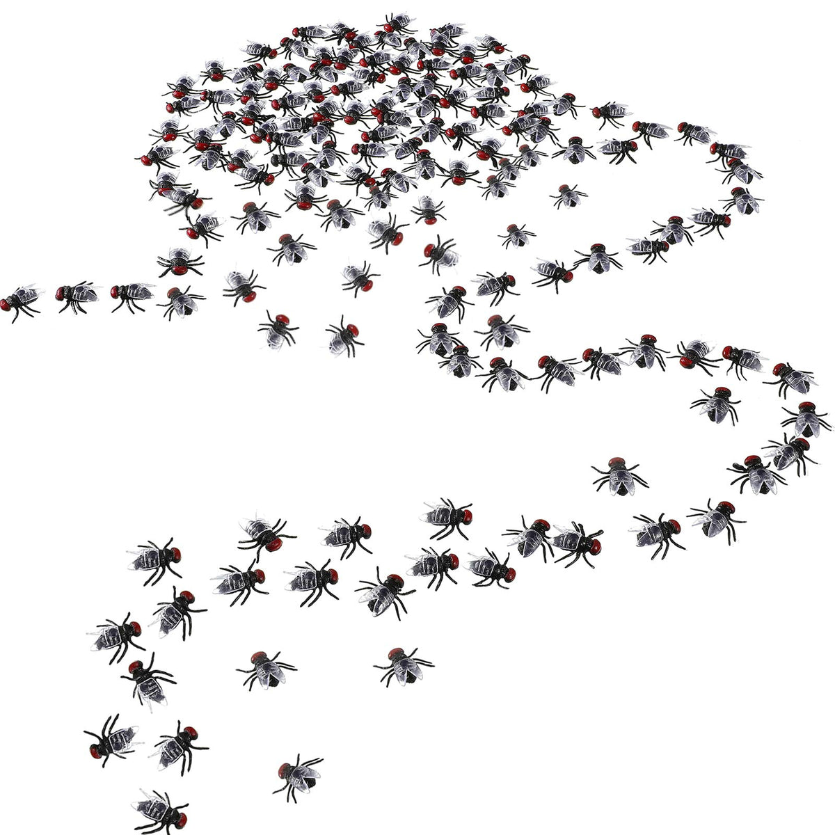 Gejoy 60pcs fake flies pack for easy pranks and party decor