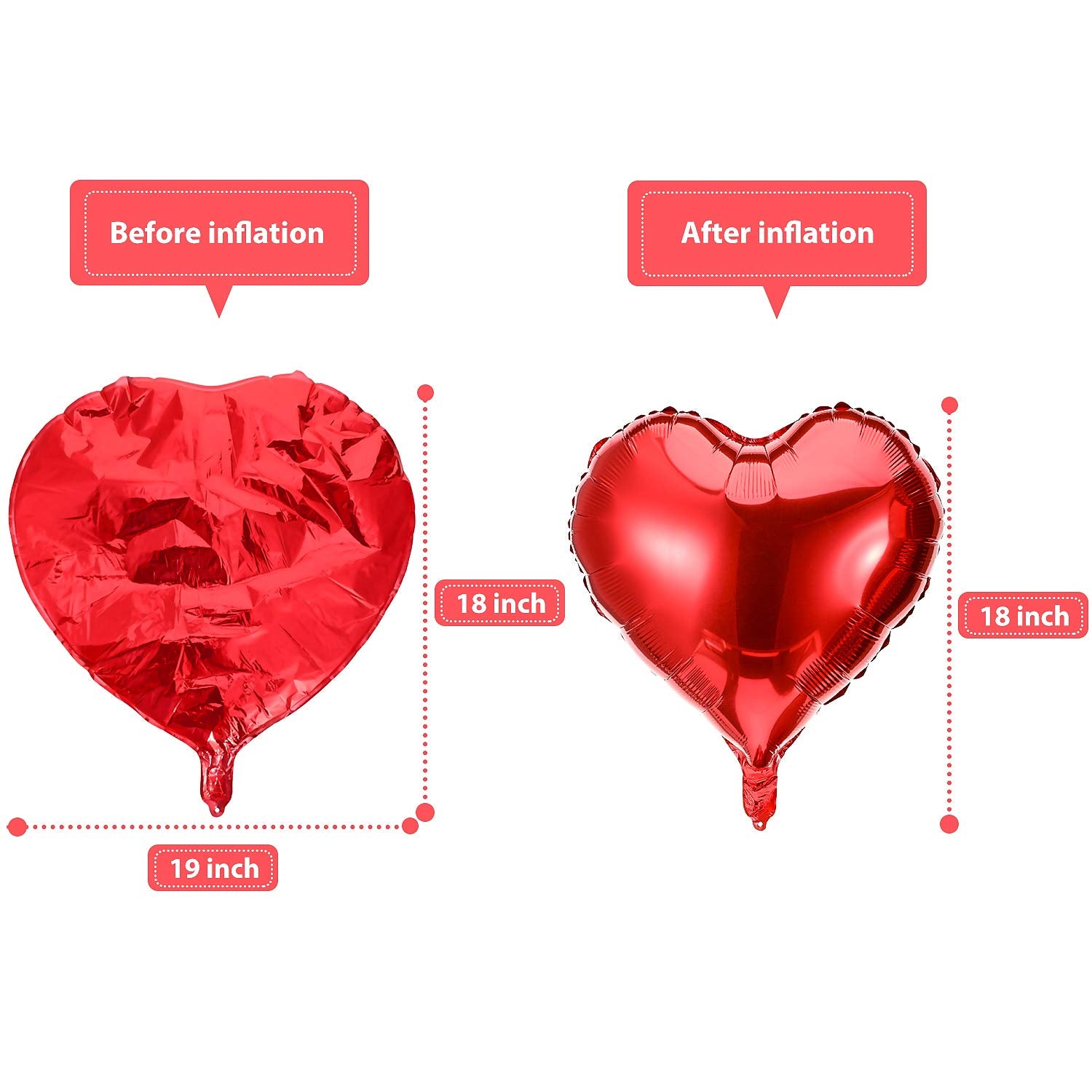 Gejoy automatic-seal heart balloon makes setup quick for surprise proposals and parties