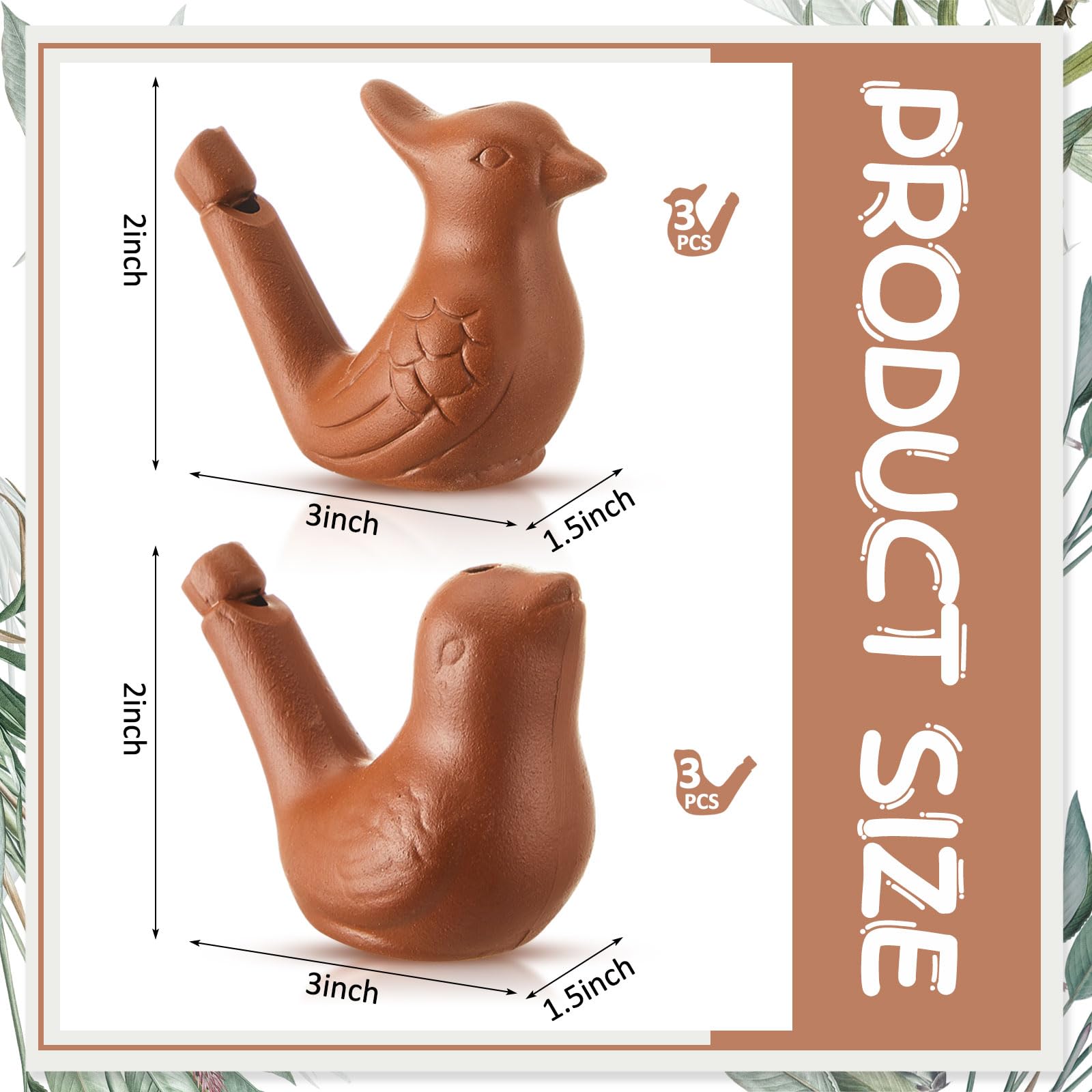 Gejoy Bird Water Whistles close-up porcelain detail highlighting craft and color