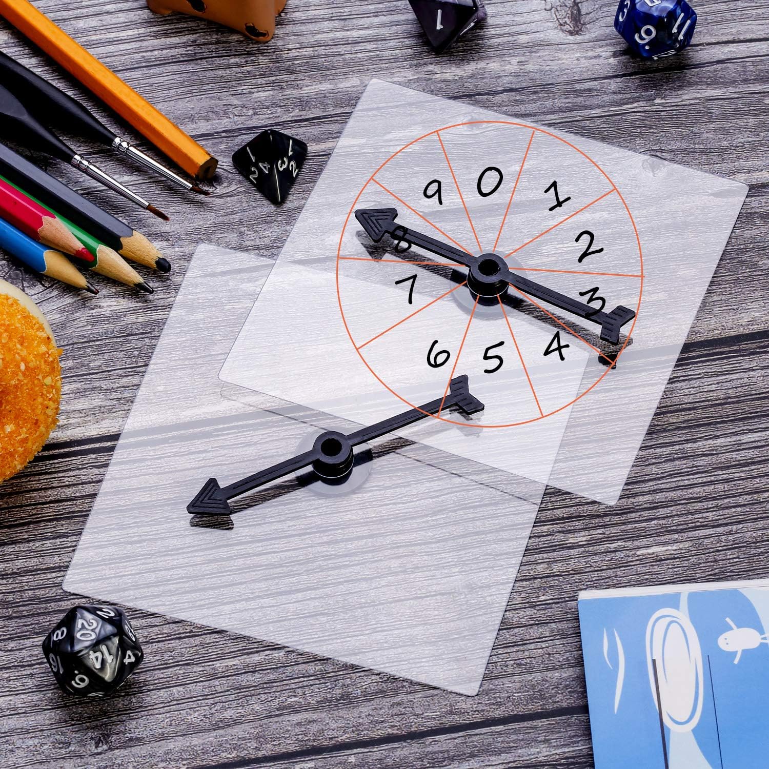 Gejoy clear plastic spinner keeps text visible during lessons