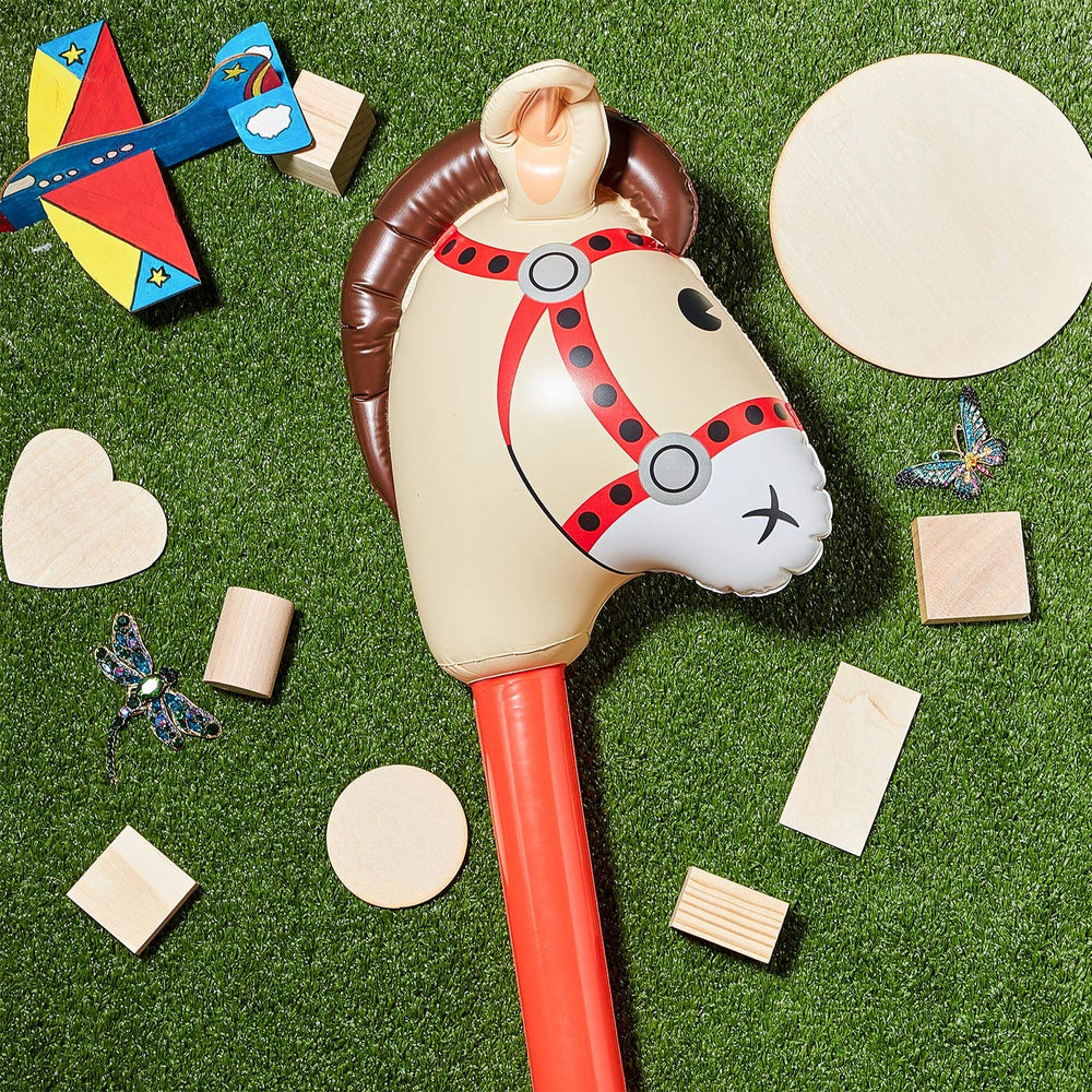 Gejoy decorative inflatable stick horse for events; not a toy.