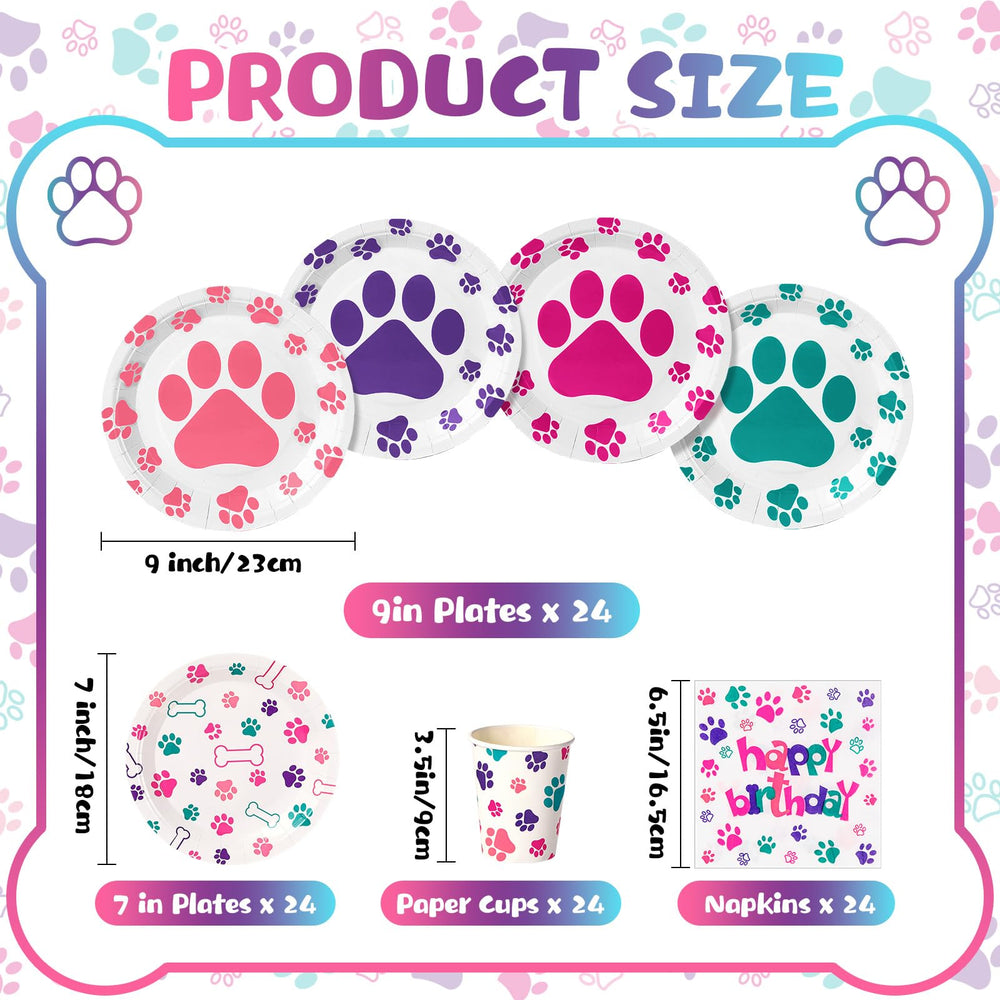 Gejoy dog-paw napkins absorb spills with soft feel.