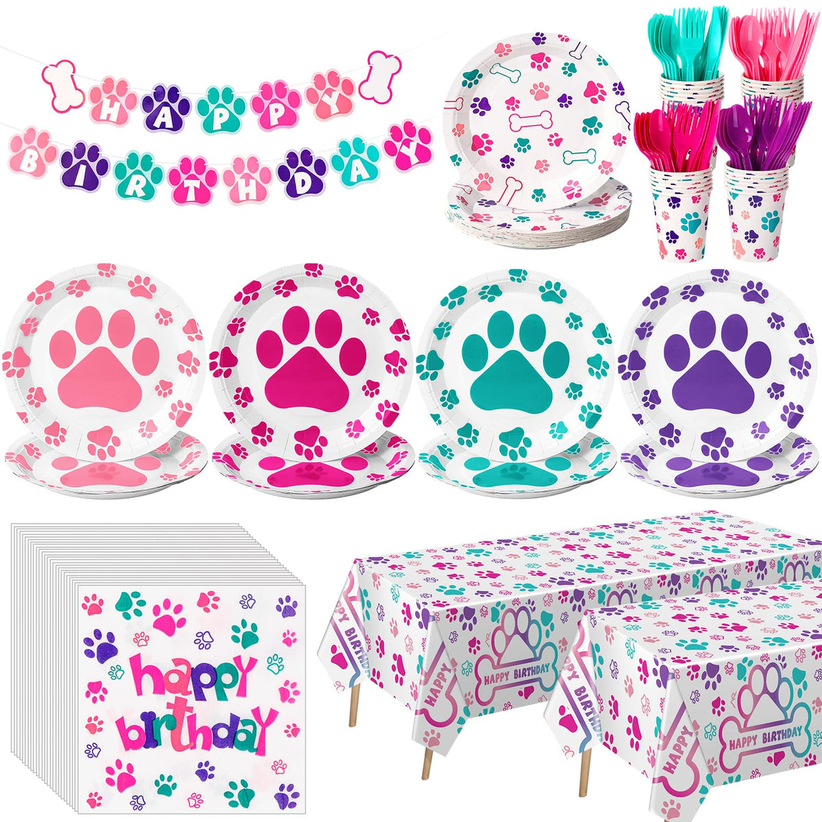 Gejoy dog-paw plates showcase cute design and quick cleanup.