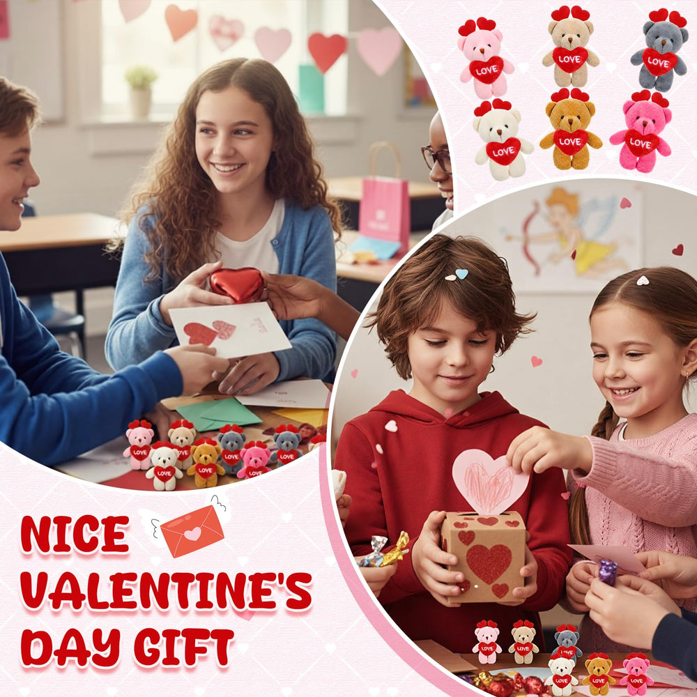 Gejoy heart-themed plush bears perfect as party favors