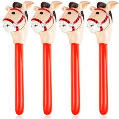 Gejoy inflatable stick horse head stands 37 inches for lively party décor.