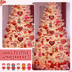 Gejoy love-heart plush bear backpack clip for cute daily decorations