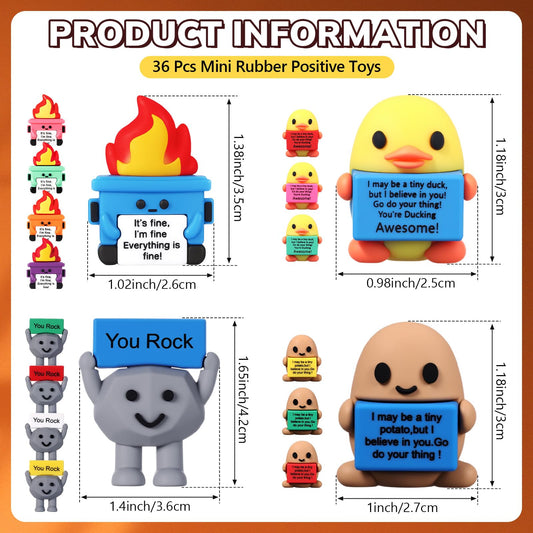 Gejoy mini duck toy adds whimsy on workspace or shelves.