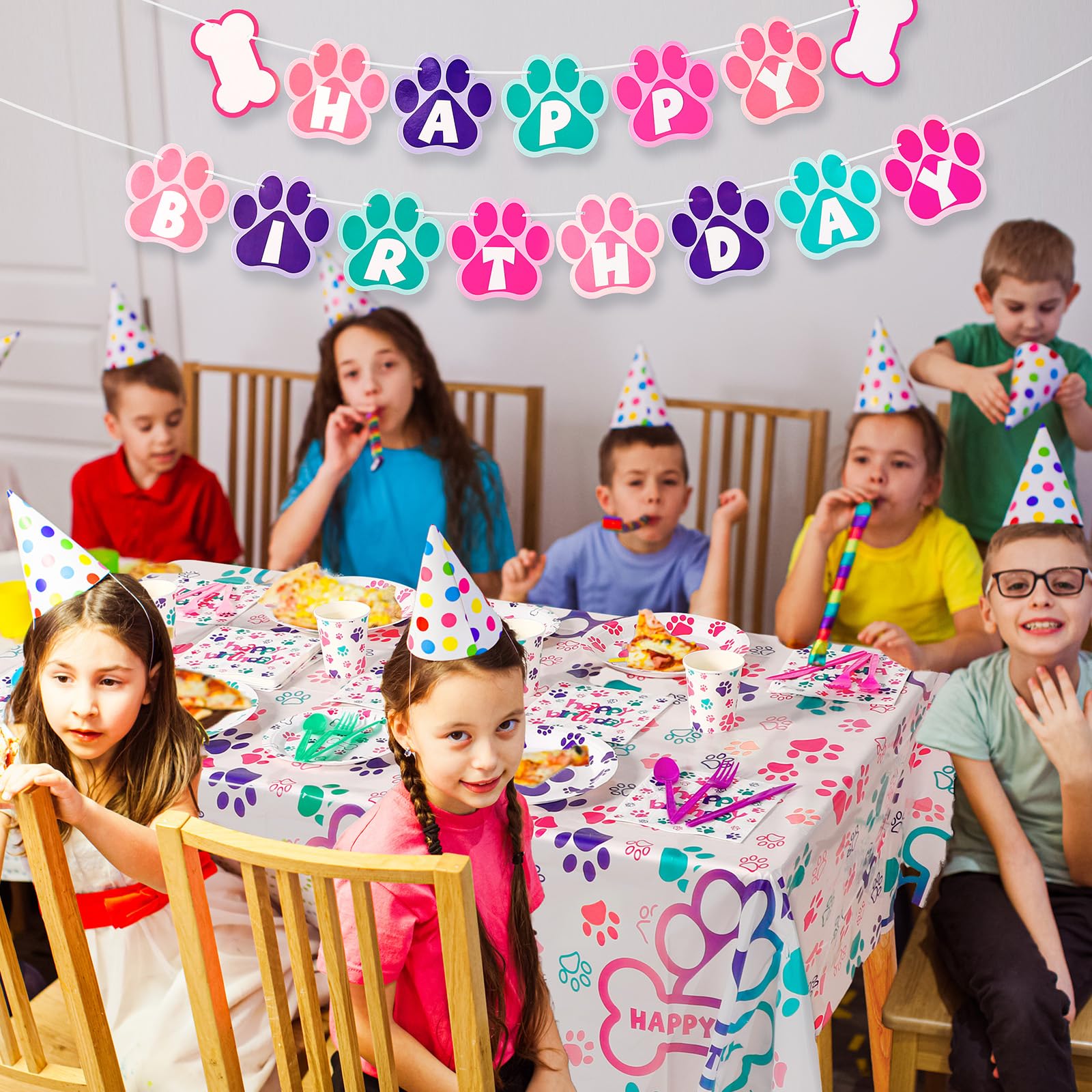 Gejoy paw party cutlery provides sturdy serving for guests.