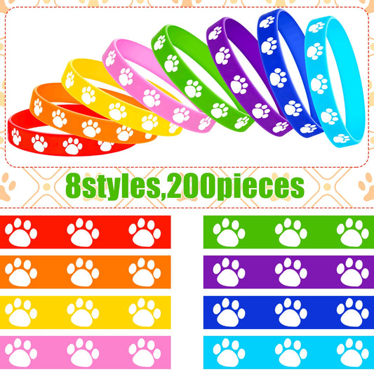 Gejoy paw-print bracelet close-up reveals soft, flexible silicone material for kid-friendly wear