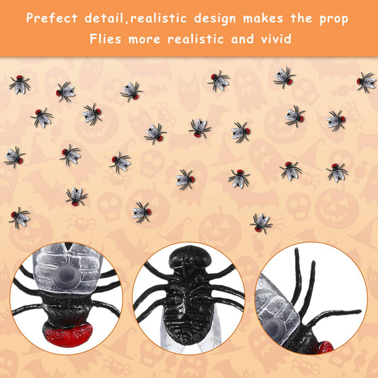 Gejoy realistic fake fly on dining table to surprise guests
