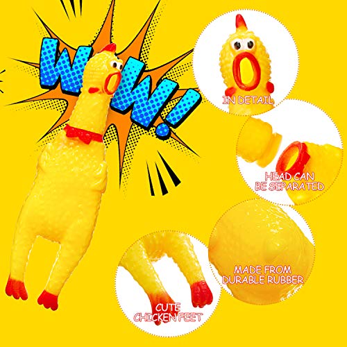 Gejoy rubber chicken party toy adds lighthearted fun to gatherings.