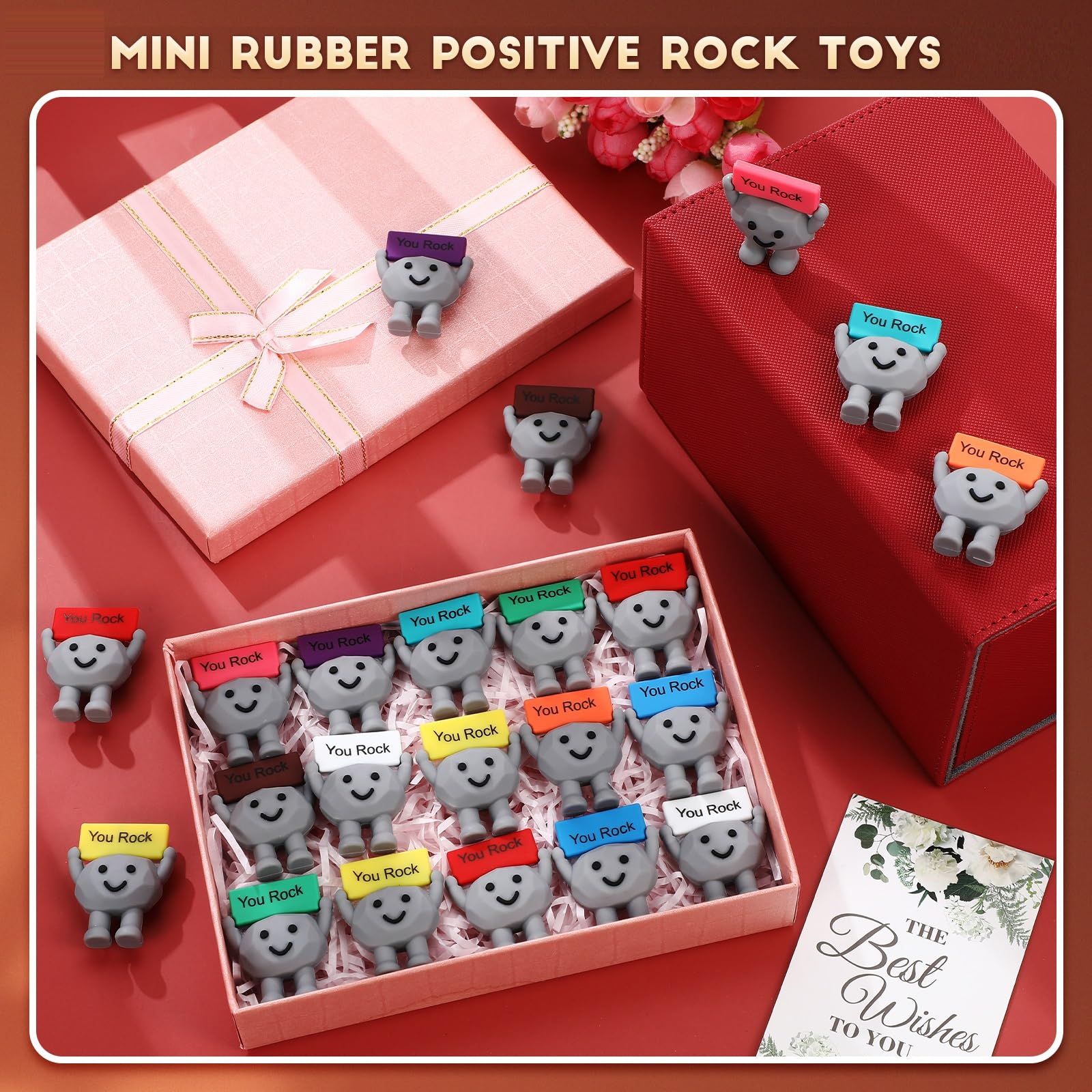 Gejoy rubber stone toy close-up showing smooth texture and durable finish.