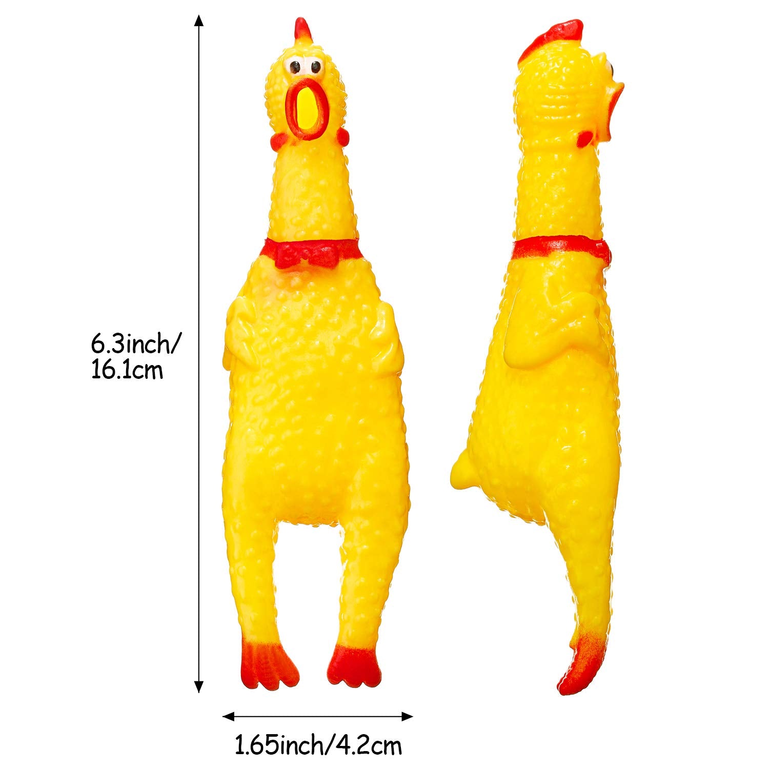 Gejoy squeaky chicken toy to engage pets with supervised, fun play.