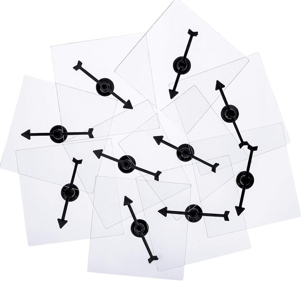 Gejoy transparent spinner set for classroom use with ten pieces