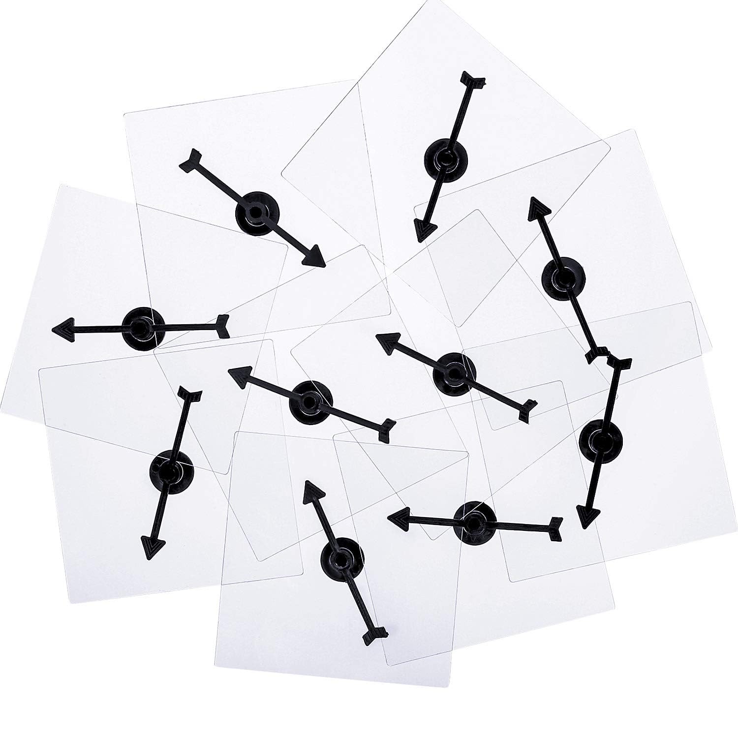 Gejoy transparent spinners 20-pack with clear surface ideal for classroom decision making