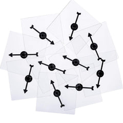 Gejoy transparent spinners 20-pack with clear surface ideal for classroom decision making