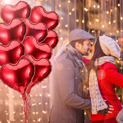 Gejoy Valentines decor: 18-inch red heart balloons enhance weddings, anniversaries, and celebrations