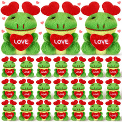 Gejoy Valentine frog mini plush keychain ready for backpack decor.