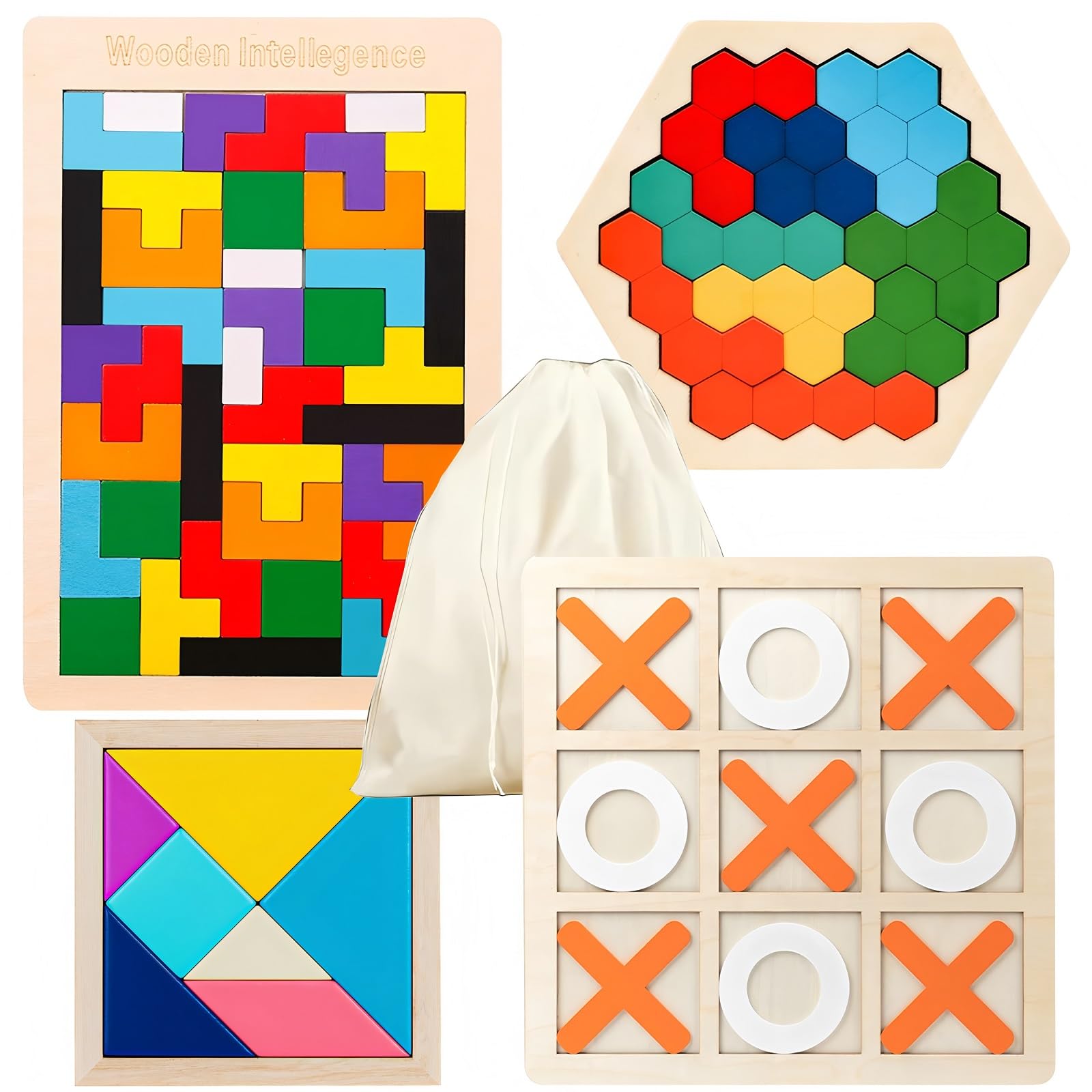 GEKELI Russian blocks puzzle set enhances focus and shape recognition