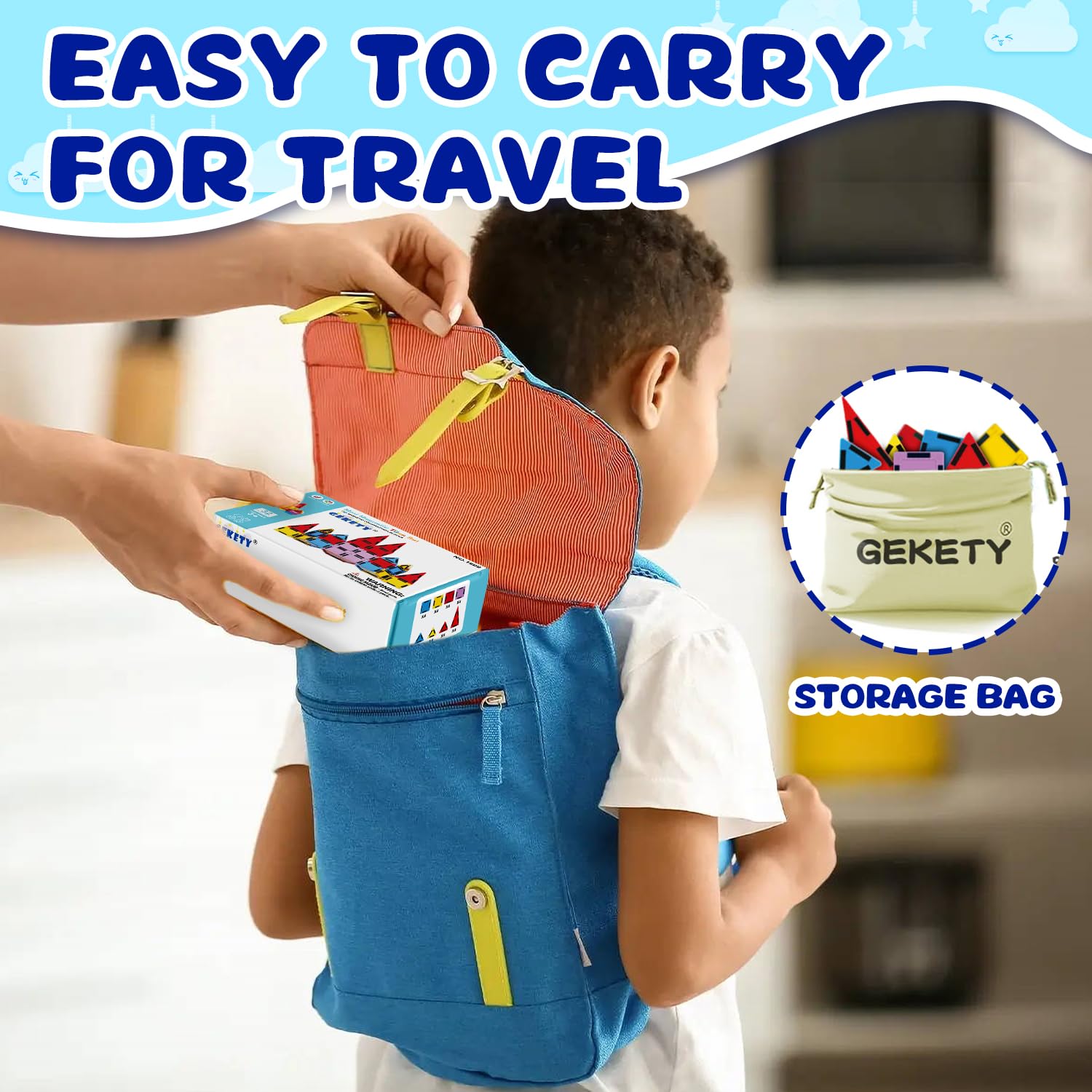 GEKETY durable magnets ensure strong hold for imaginative castles and spaceships.