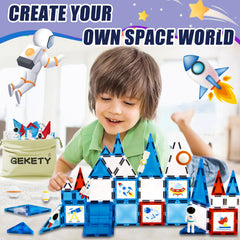 GEKETY space figures invite storytelling and collaborative construction sessions.