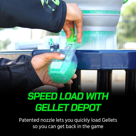 Gel Blaster Gellet Depot collapsible design enables portable play anywhere.
