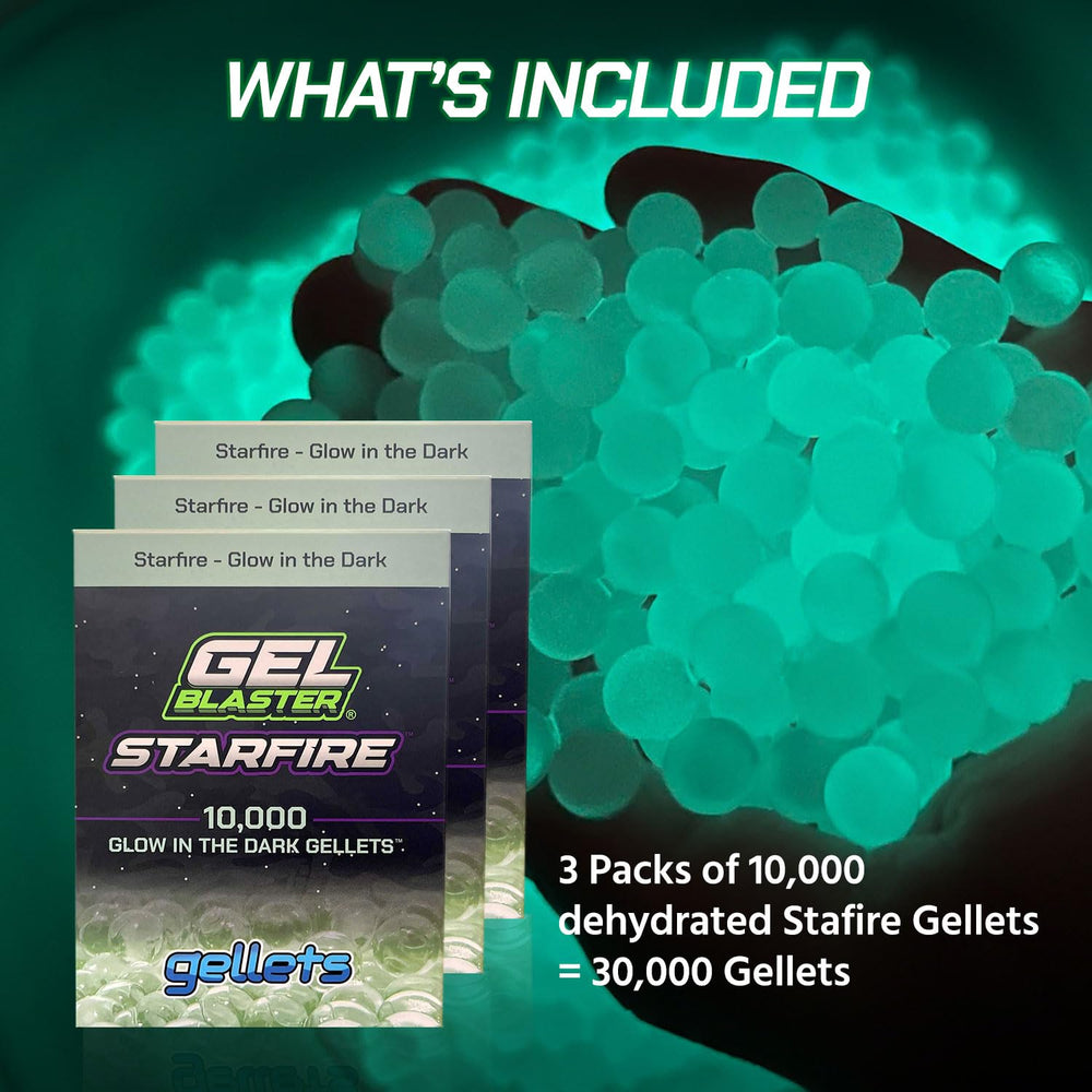 Gel Blaster Starfire Gellets ensure consistent hydration for blasters.