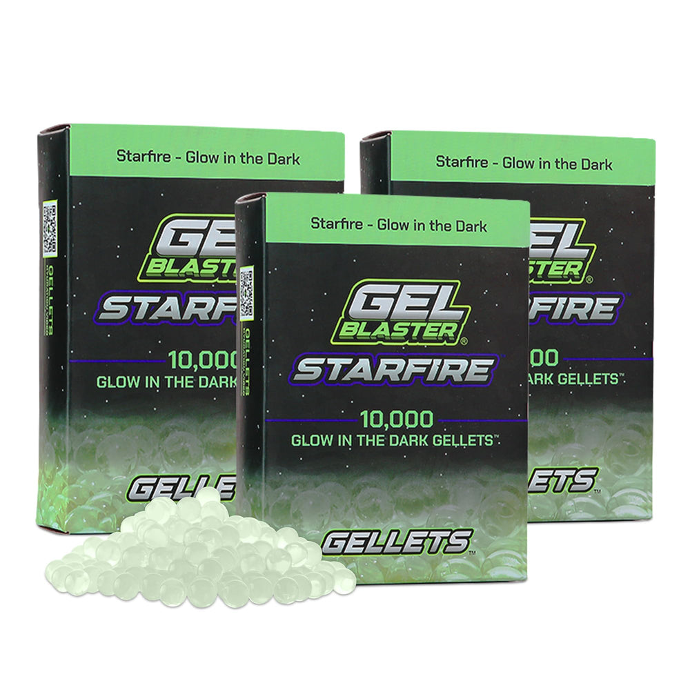 Gel Blaster Starfire Gellets glow tracer rounds for night battles.