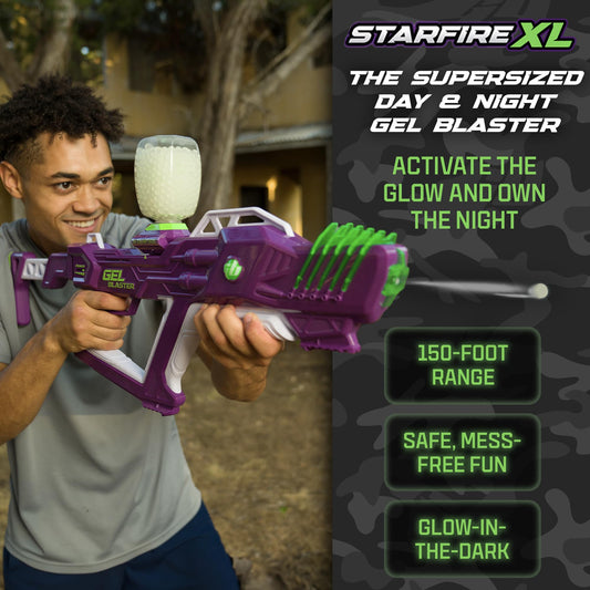 Starfire XL hopper filled with Gellets enables extended outdoor play