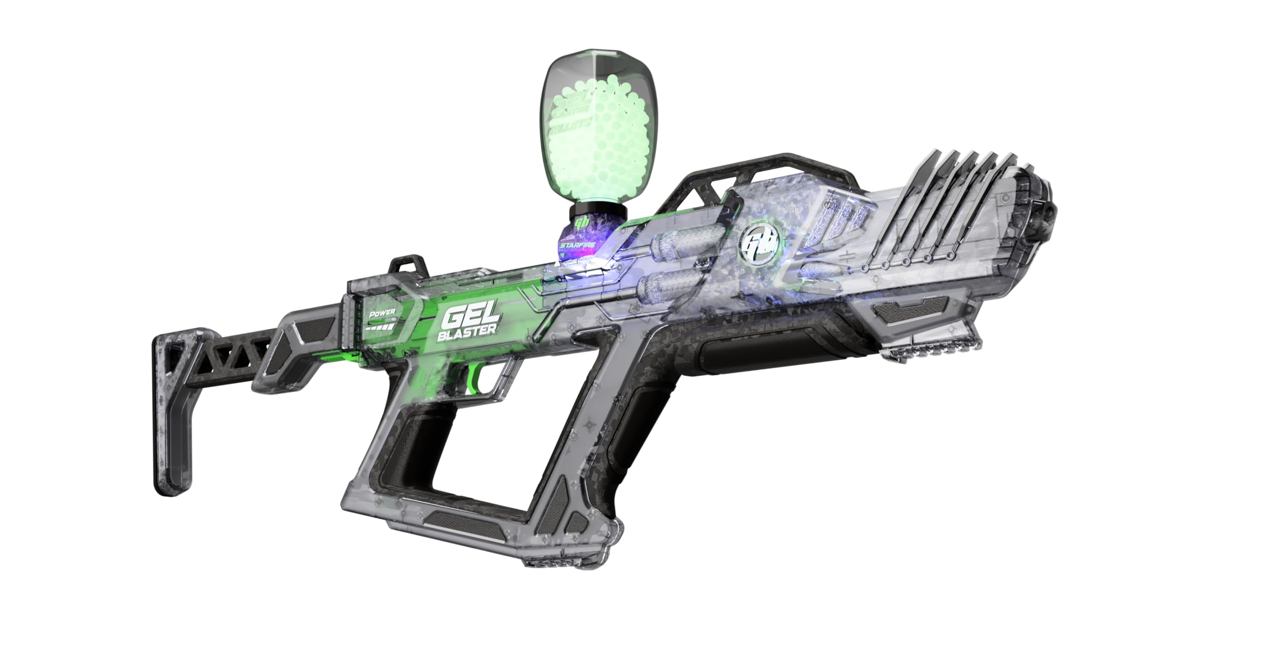 Gel Blaster Surge XL 2 front view with glow-ready design for action-packed play