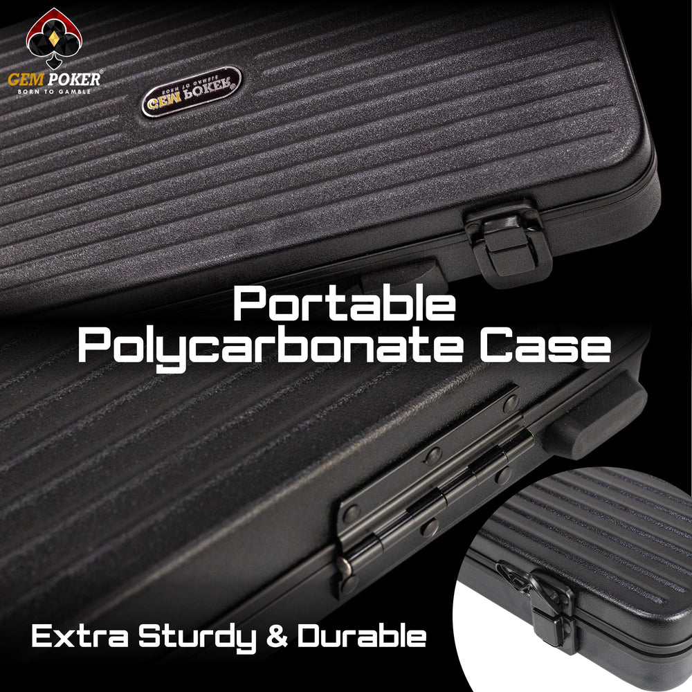 GEM POKER Luna iron-core chips provide solid grip.