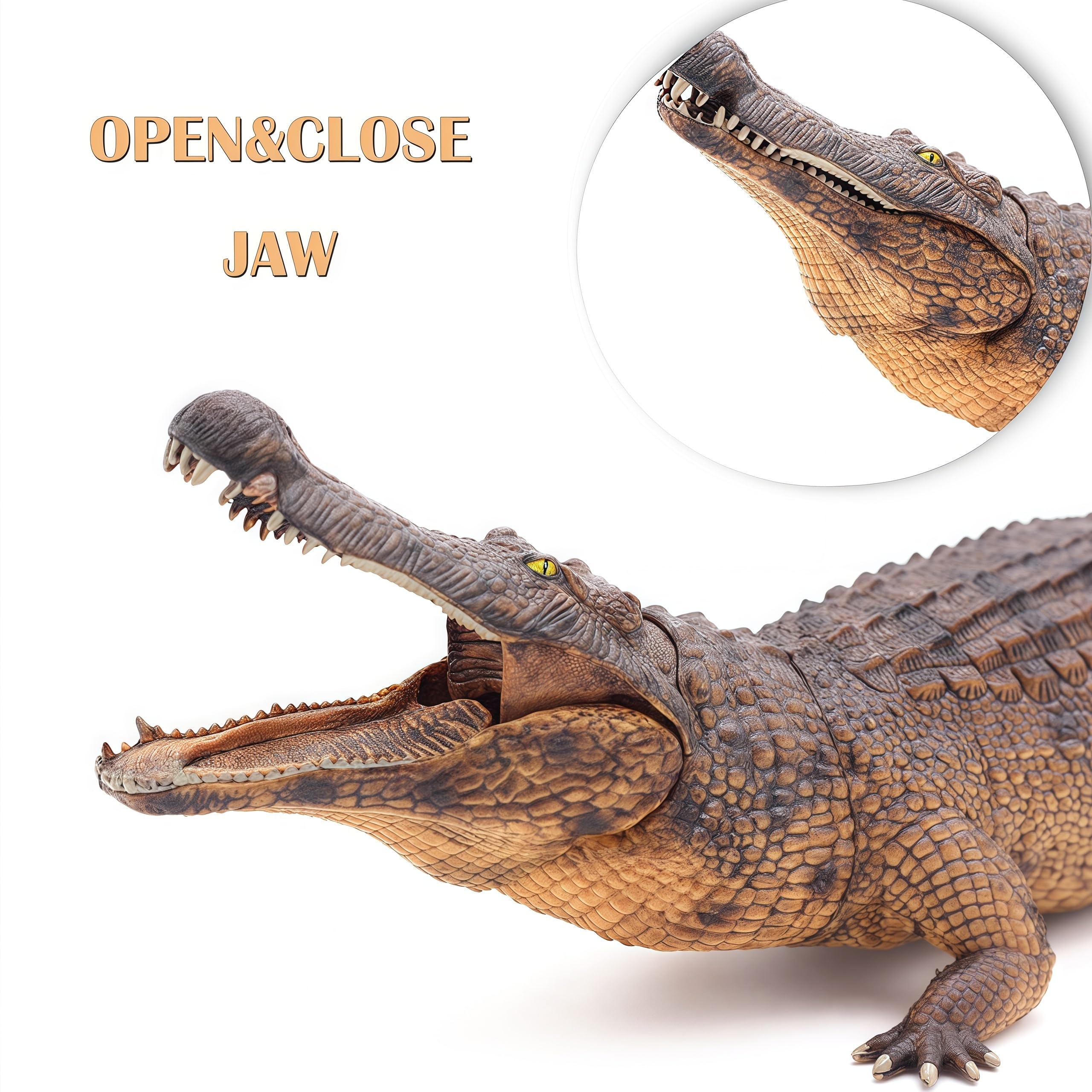 Gemini&Genius crocodile toy used as a cake topper for animal themed parties.