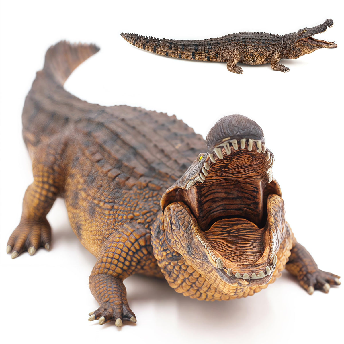 Gemini&Genius giant crocodile toy with textured skin and lifelike details.