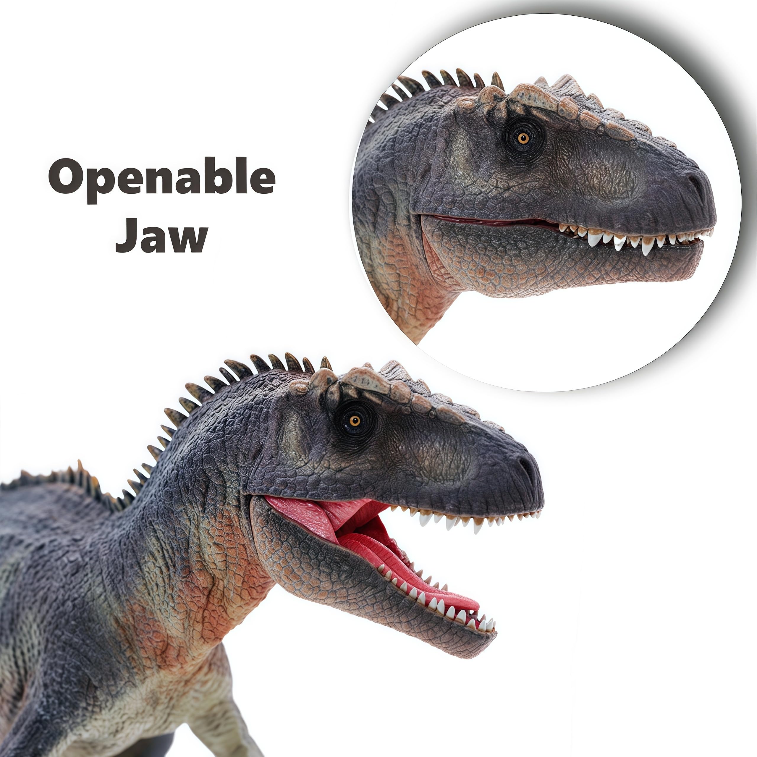 Gemini&Genius Giganotosaurus action figure shows fine details to help learning.