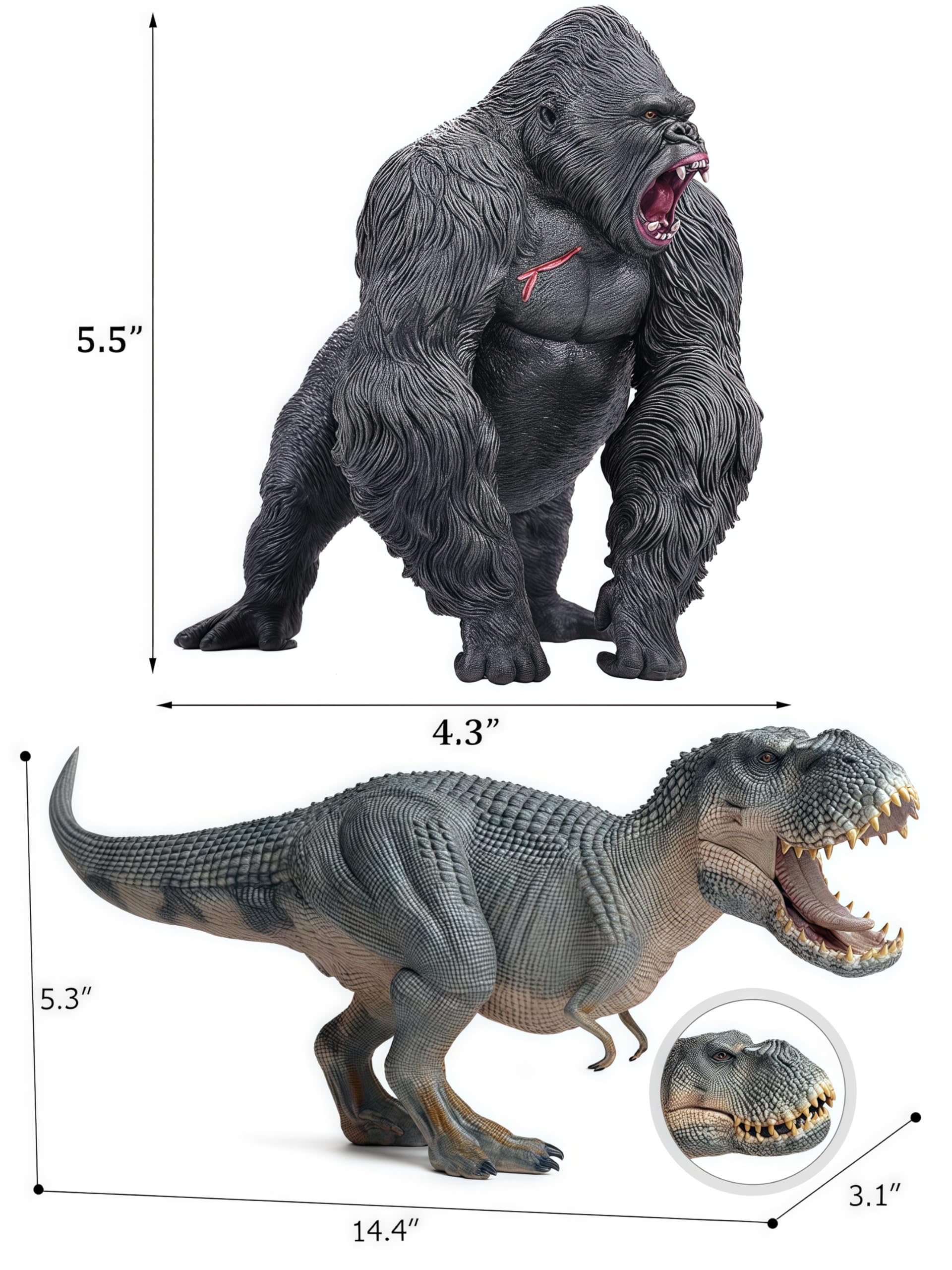 Gemini&amp;Genius stand-up dino figurine for display and play
